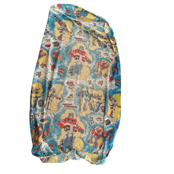 Vintage 1984 Transformer's Fabric Twin Bedding Bottom Sheet - Picture 1 of 4